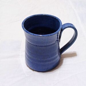 Kings Pottery Seagrove NC 1999 Handmade Mug Blueridge Blue Color
